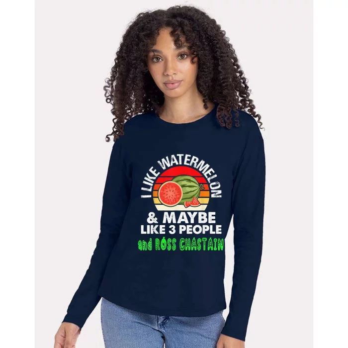 I LIKE WATERMELON AND MAYBE LIKE 3 PEOPLE Womens Cotton Relaxed Long Sleeve T-Shirt