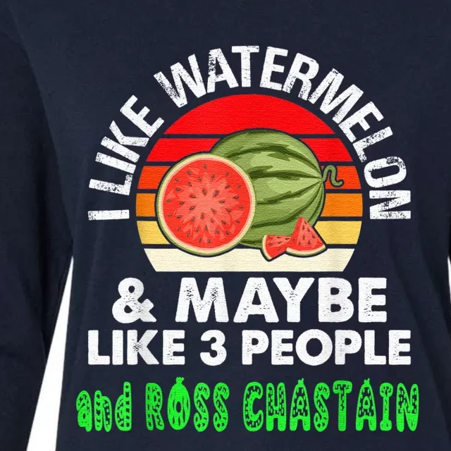 I LIKE WATERMELON AND MAYBE LIKE 3 PEOPLE Womens Cotton Relaxed Long Sleeve T-Shirt