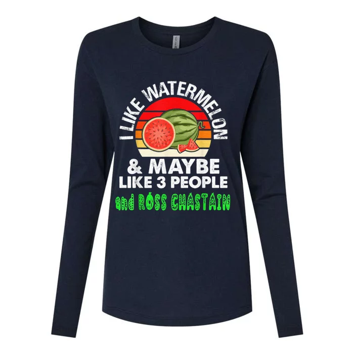 I LIKE WATERMELON AND MAYBE LIKE 3 PEOPLE Womens Cotton Relaxed Long Sleeve T-Shirt