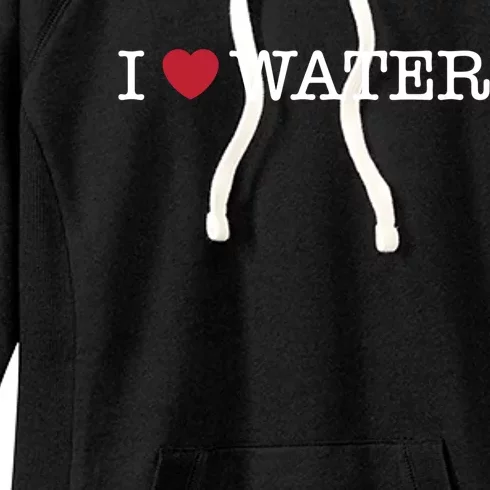 I Love Water Gift Women's Fleece Hoodie