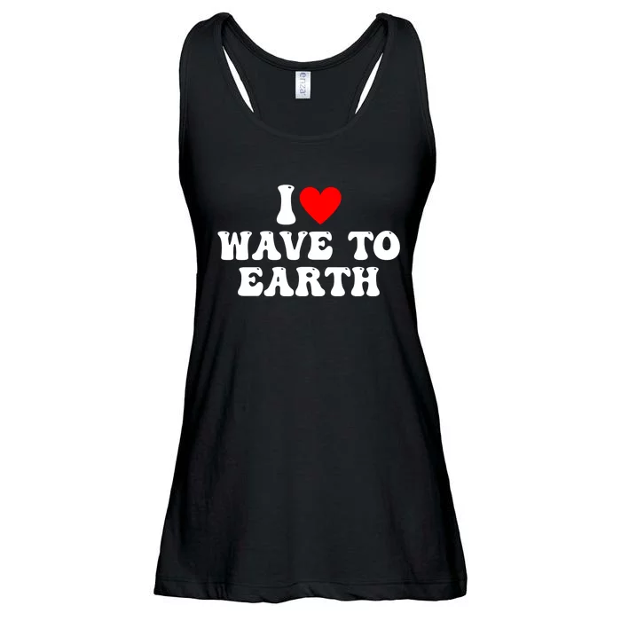 I Love Wave To Earth I Heart Wave To Earth Red Heart Ladies Essential Flowy Tank