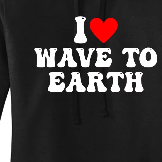 I Love Wave To Earth I Heart Wave To Earth Red Heart Women's Pullover Hoodie