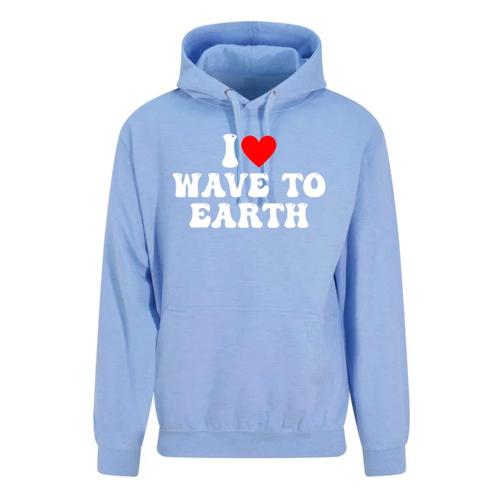 I Love Wave To Earth I Heart Wave To Earth Red Heart Unisex Surf Hoodie