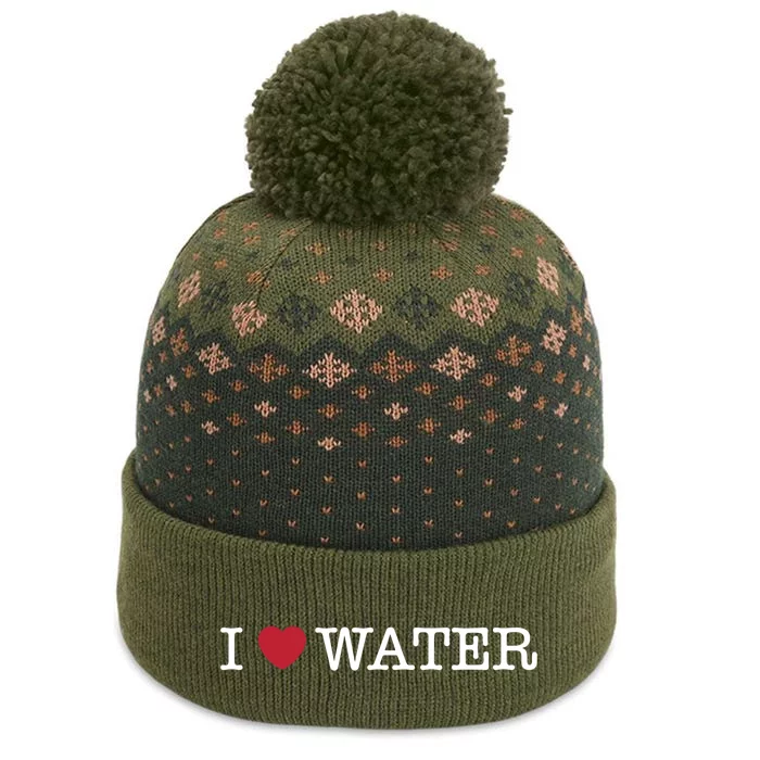 I Love Water Gift The Baniff Cuffed Pom Beanie