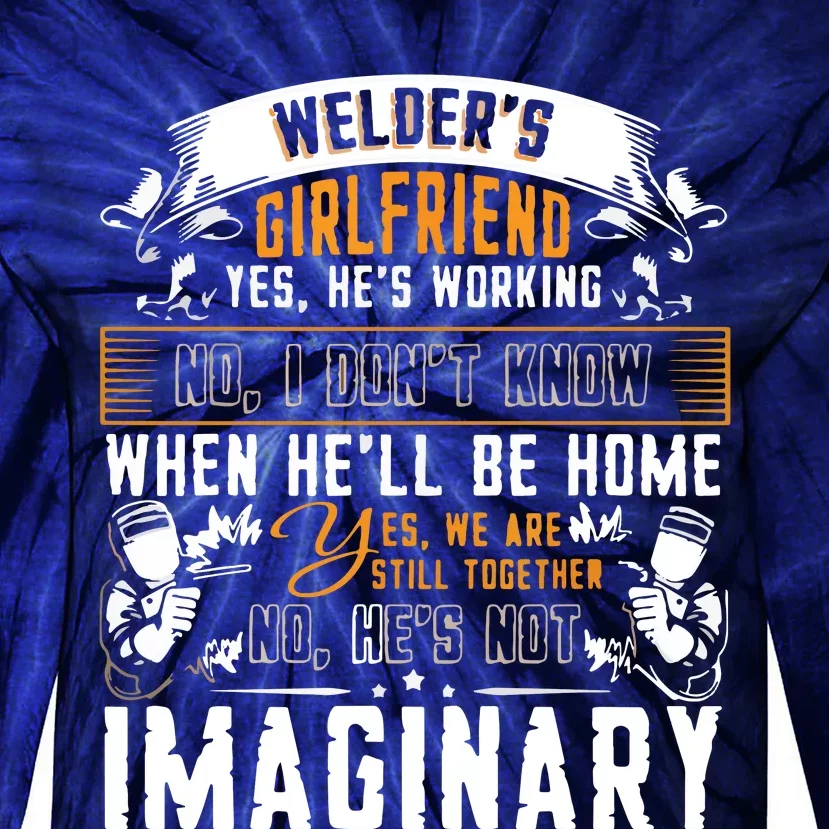 I Love Welding Welder's Girlfriend Tie-Dye Long Sleeve Shirt