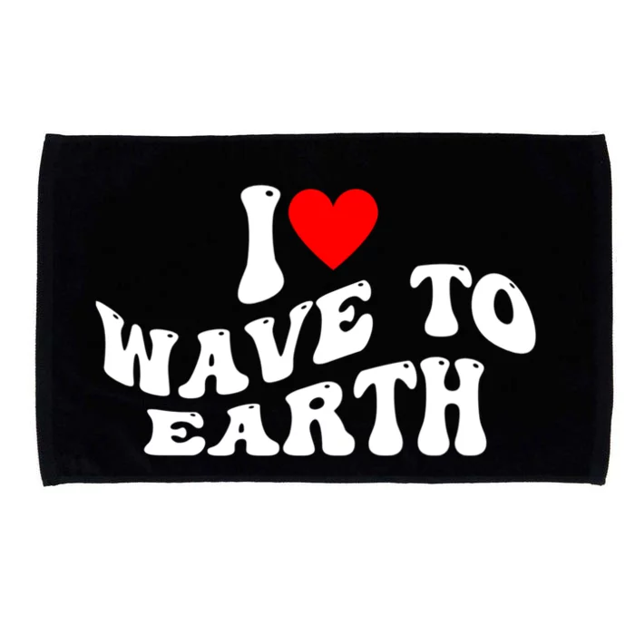 I Love Wave To Earth I Heart Wave To Earth Red Heart Microfiber Hand Towel