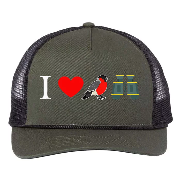 I LoveBird Watching Gift BirdingWatcher Lovers Retro Rope Trucker Hat Cap