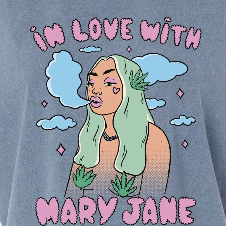 In Love With Mary Jane Female Marijuana Garment-Dyed Women's Muscle Tee