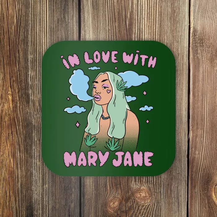 In Love With Mary Jane Female Marijuana Coaster