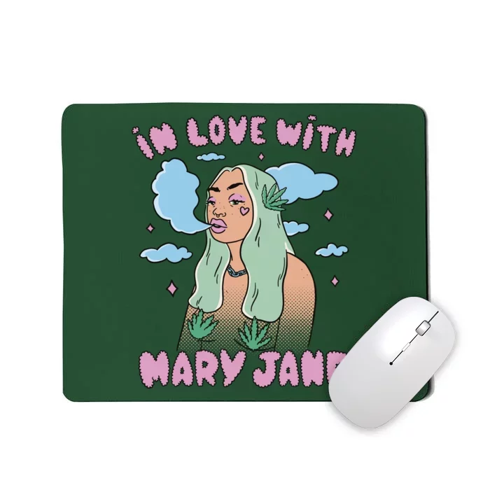 In Love With Mary Jane Female Marijuana Mousepad