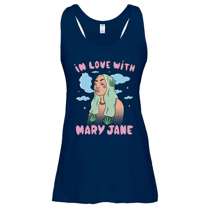 In Love With Mary Jane Female Marijuana Ladies Essential Flowy Tank