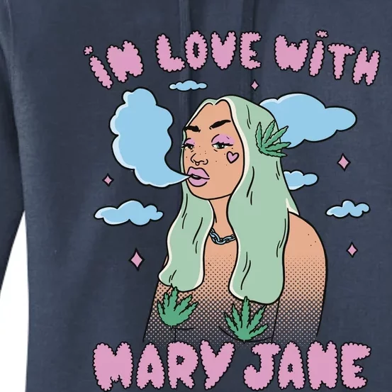 In Love With Mary Jane Female Marijuana Women's Pullover Hoodie