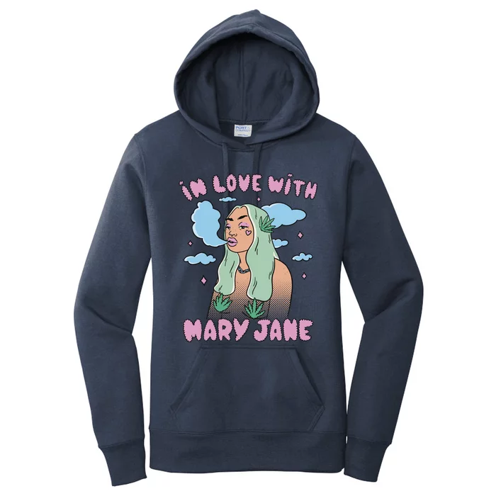 In Love With Mary Jane Female Marijuana Women's Pullover Hoodie