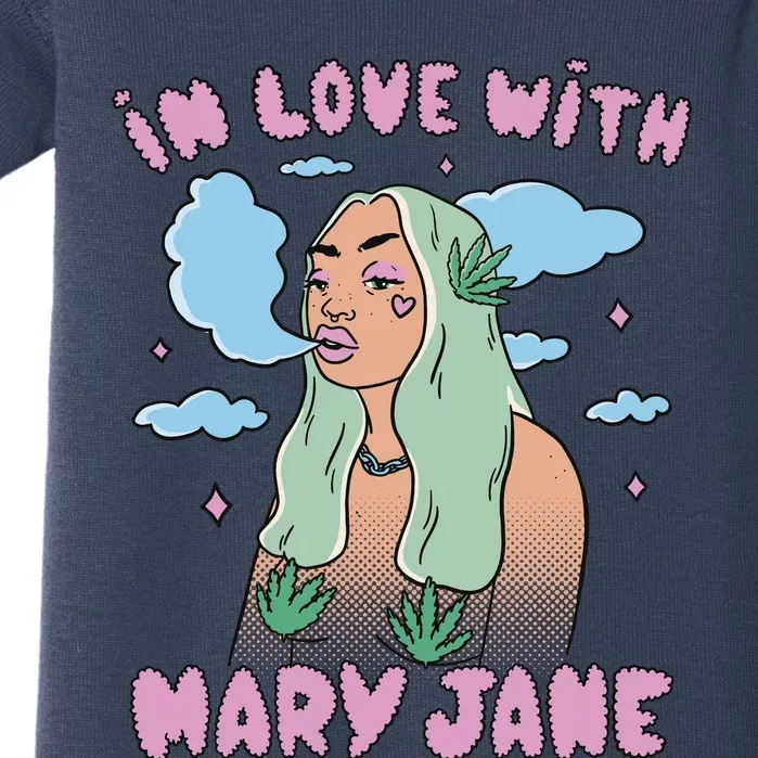 In Love With Mary Jane Female Marijuana Baby Bodysuit