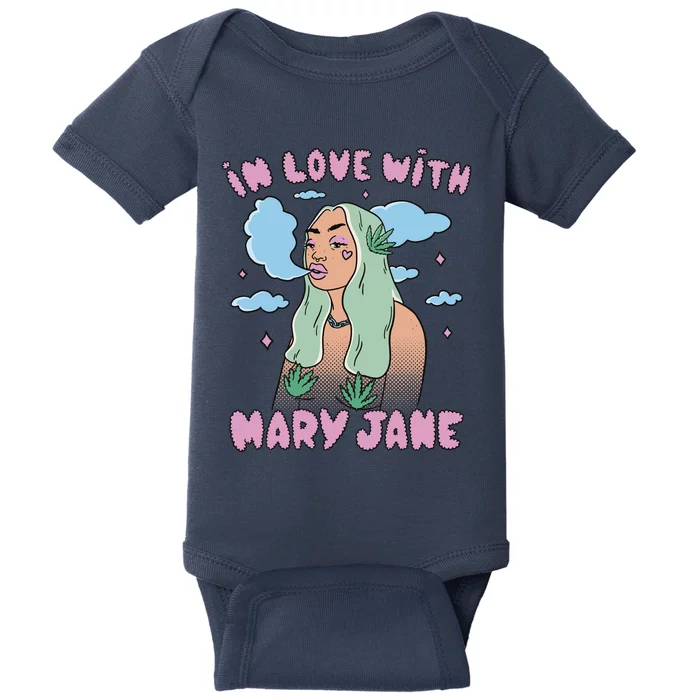 In Love With Mary Jane Female Marijuana Baby Bodysuit