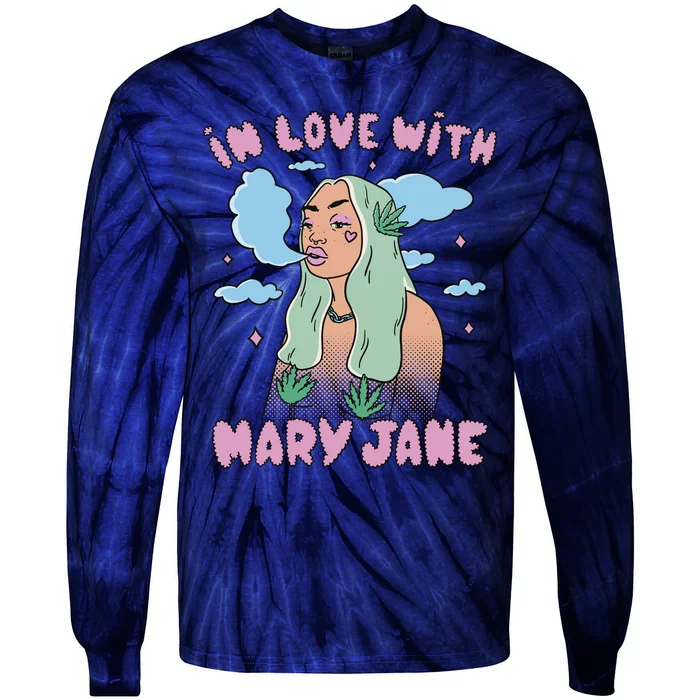 In Love With Mary Jane Female Marijuana Tie-Dye Long Sleeve Shirt