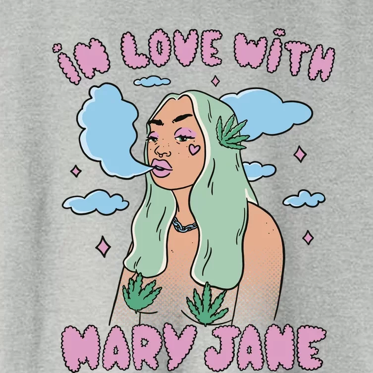 In Love With Mary Jane Female Marijuana Women's Crop Top Tee