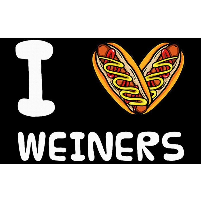 I Love Weiners Hotdogs Frankfurter Wiener Frank Sausage Bun Bumper Sticker