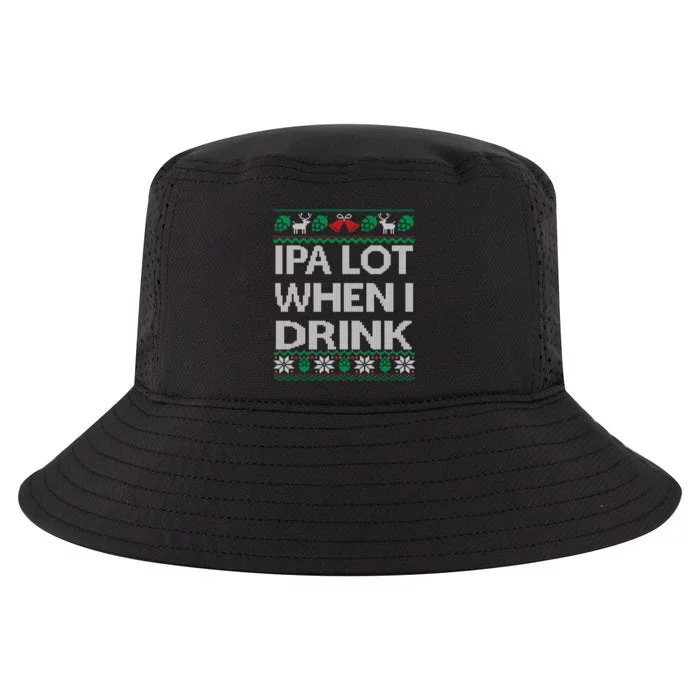 IPA Lot When I Drink Ugly Christmas Craft Beer Drinker Cool Comfort Performance Bucket Hat