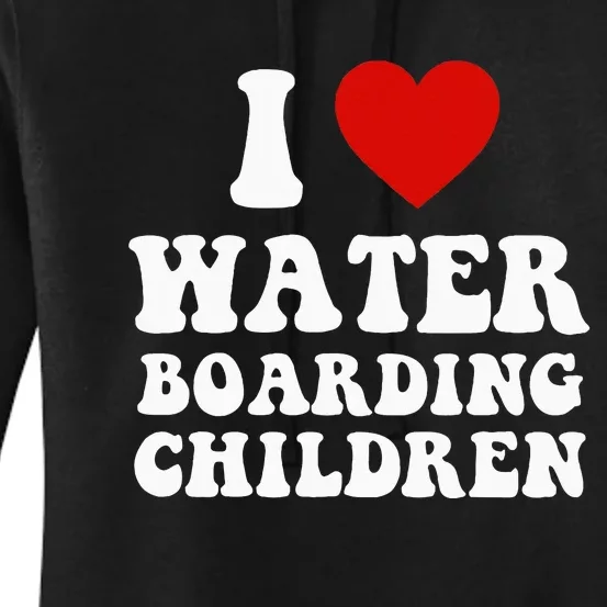 I Love Water Boarding Children Women's Pullover Hoodie