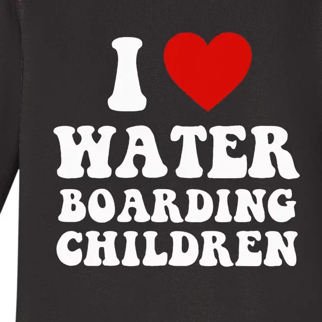 I Love Water Boarding Children Baby Long Sleeve Bodysuit