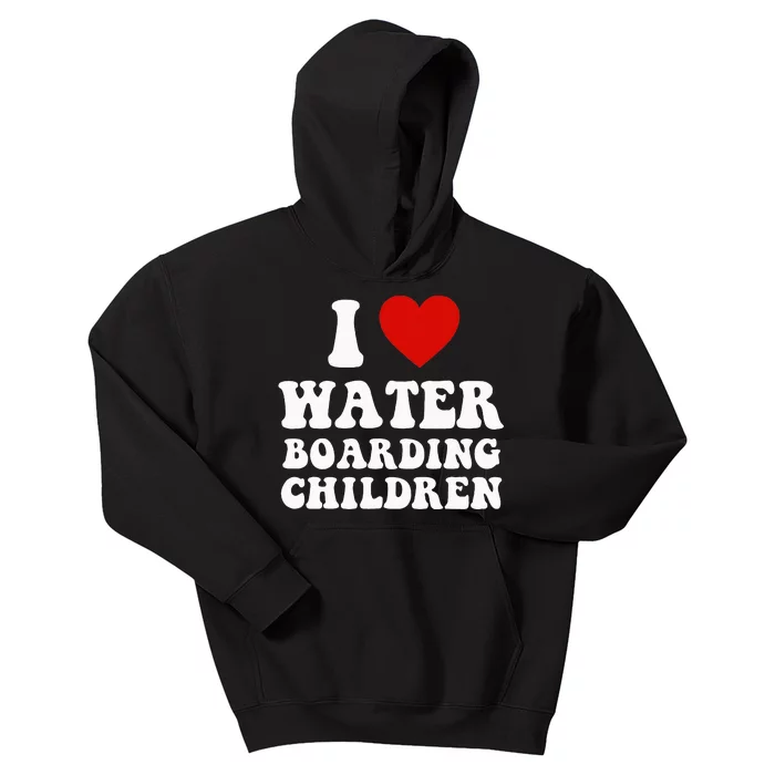 I Love Water Boarding Children Kids Hoodie