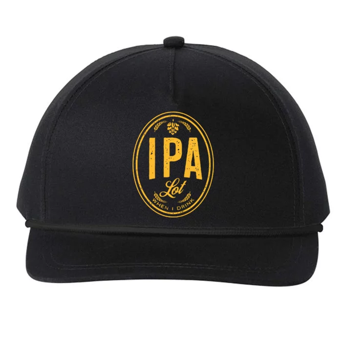 IPA Lot When I Drink Snapback Five-Panel Rope Hat