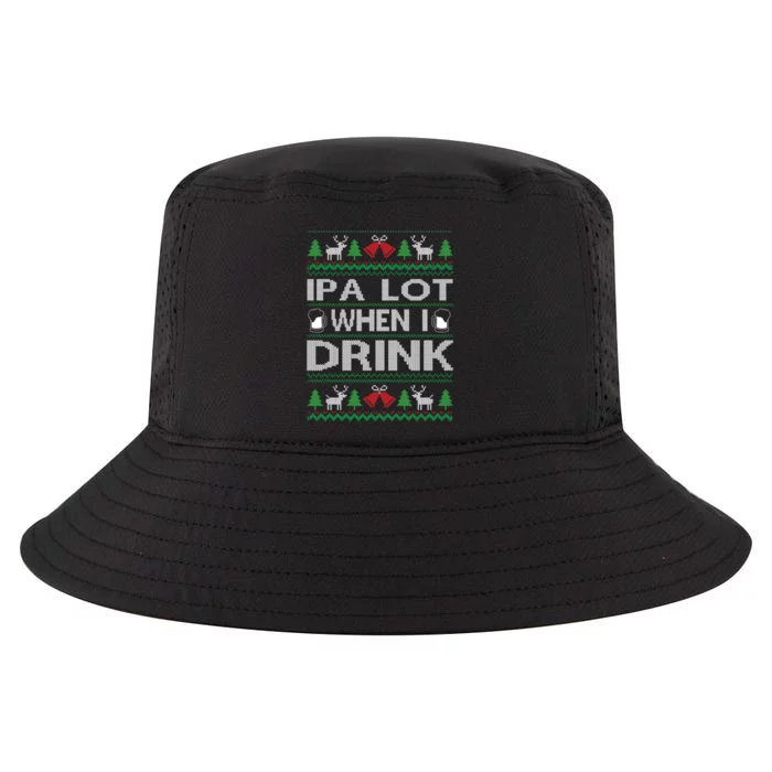 IPA Lot When I Drink Ugly Christmas Sweater Funny Xmas Gift Cool Comfort Performance Bucket Hat