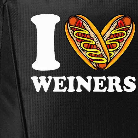 I Love Weiners Hotdogs Wiener Frank Sausage Bun City Backpack