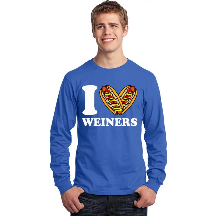 I Love Weiners Hotdogs Wiener Frank Sausage Bun Tall Long Sleeve T-Shirt