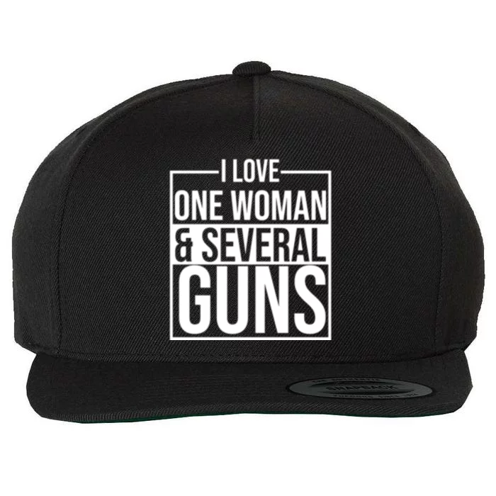 I Love Woman And Several Guns Wool Snapback Cap