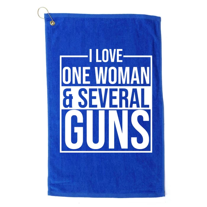 I Love Woman And Several Guns Platinum Collection Golf Towel