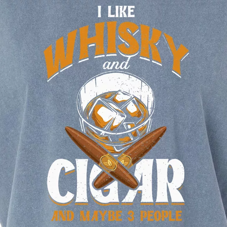 I Like Whisky And Cigars Cigars Smoker Alcohol Drinker Garment-Dyed Women's Muscle Tee