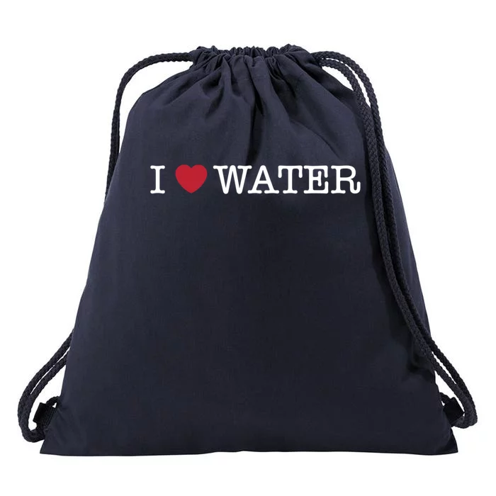 I Love Water Gift Drawstring Bag