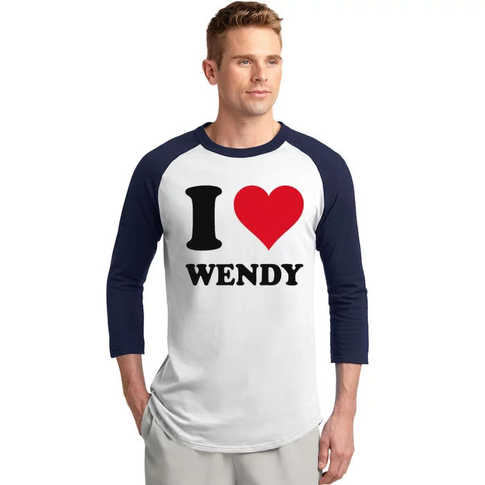 I Love Wendy Fun Personalized Design Baseball Sleeve Shirt