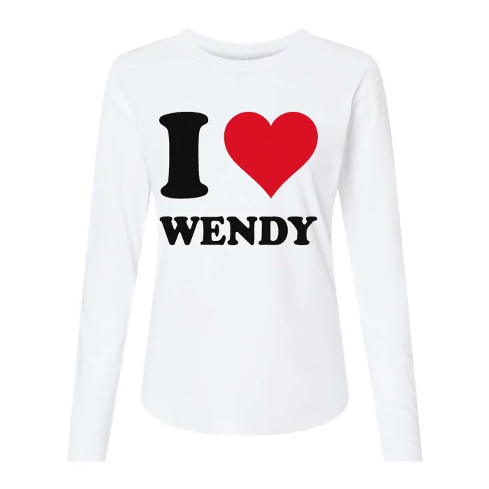 I Love Wendy Fun Personalized Design Womens Cotton Relaxed Long Sleeve T-Shirt