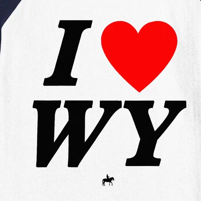 I Love Wyoming Baseball Sleeve Shirt