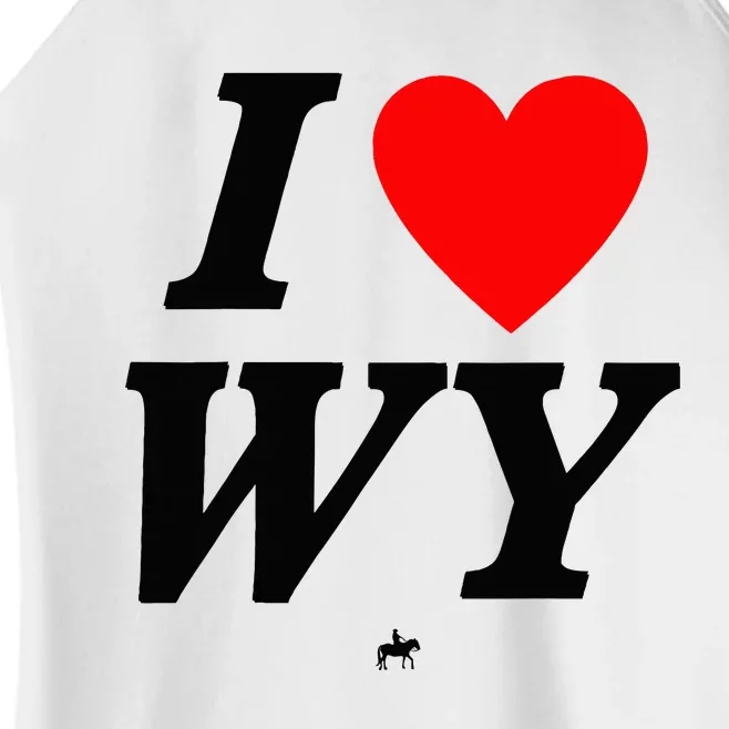 I Love Wyoming Women’s Perfect Tri Rocker Tank