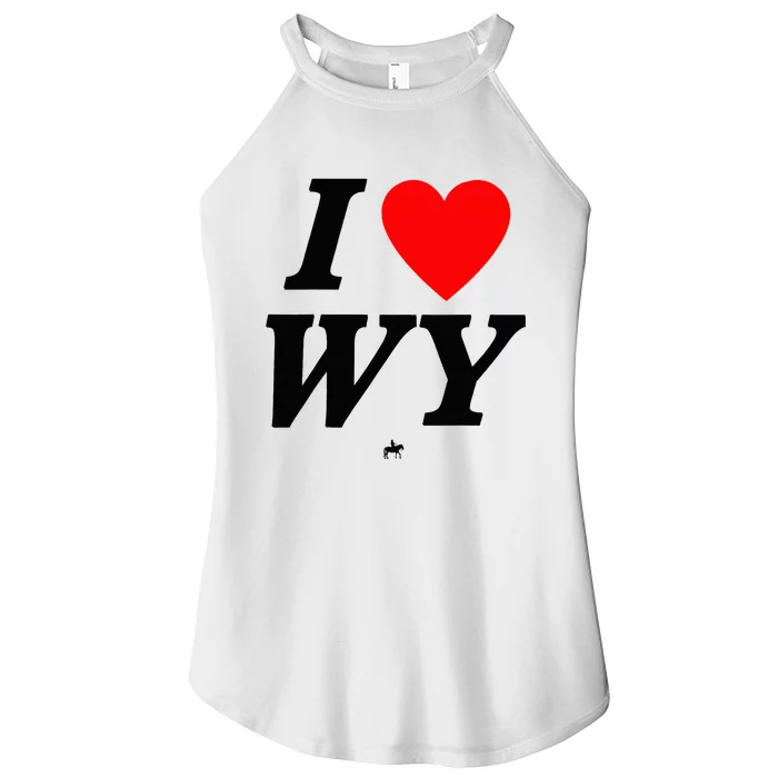 I Love Wyoming Women’s Perfect Tri Rocker Tank