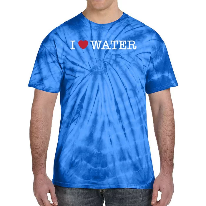 I Love Water Gift Tie-Dye T-Shirt