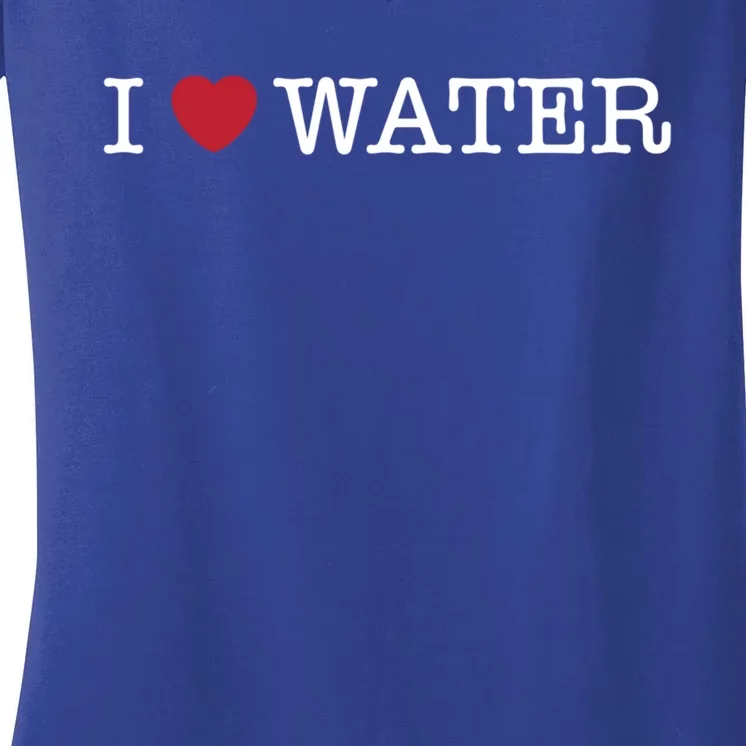 I Love Water Gift Women's V-Neck T-Shirt