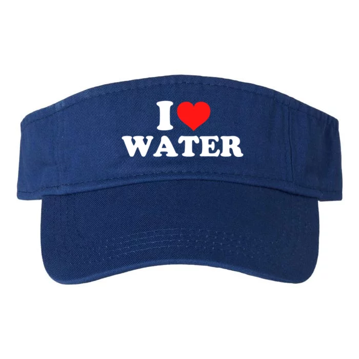 I Love Water Great Gift Valucap Bio-Washed Visor