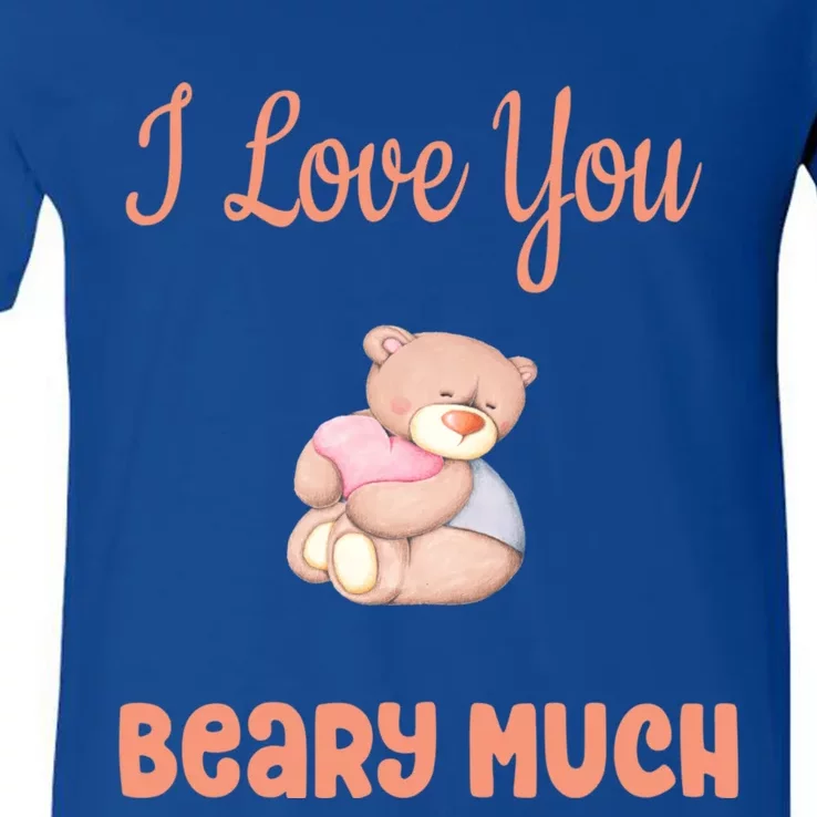 I Love You Beary Much Teddy Bear Valentine's Day Meaningful Gift V-Neck T-Shirt