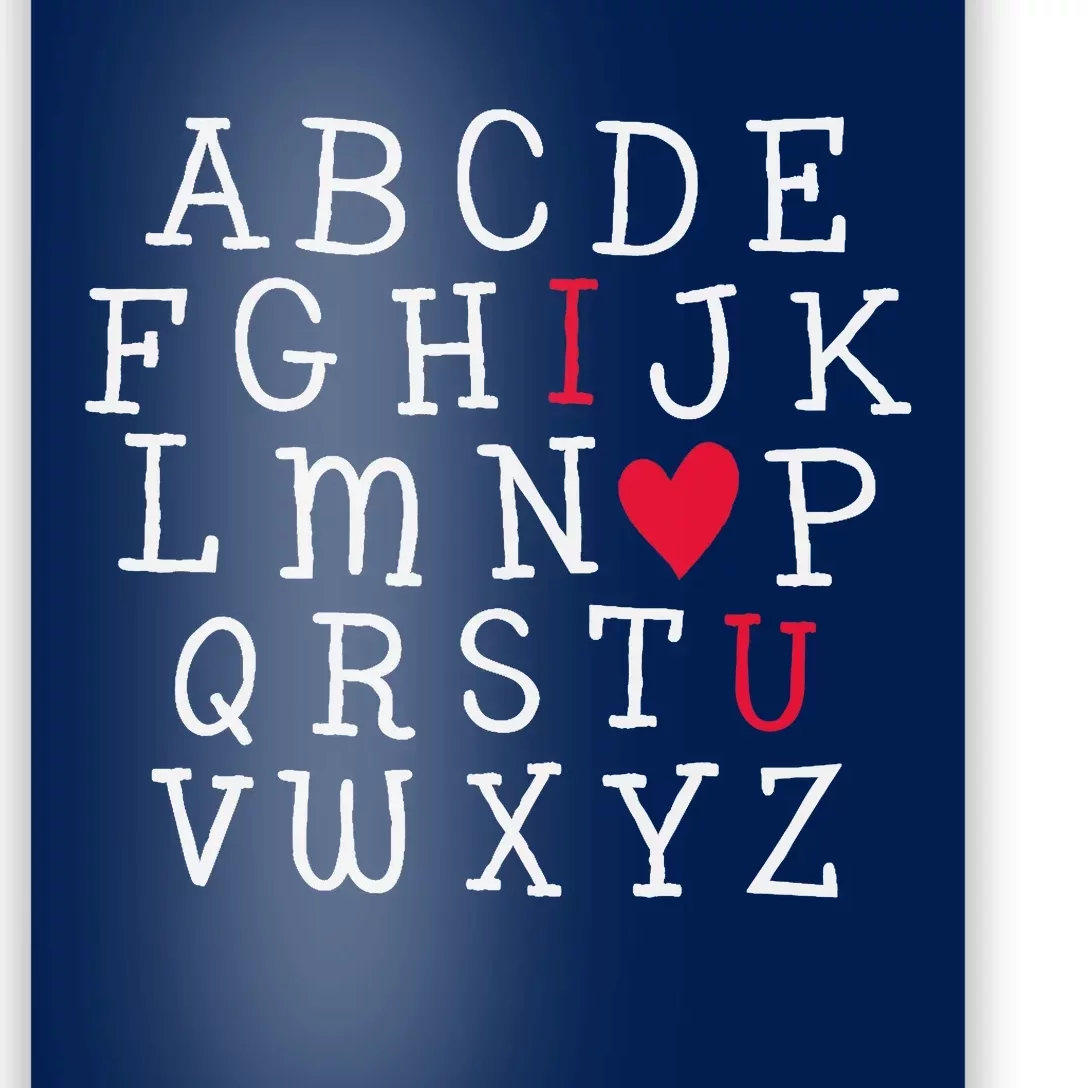 I LOVE YOU Valentines Day Alphabet Teacher Student School Poster