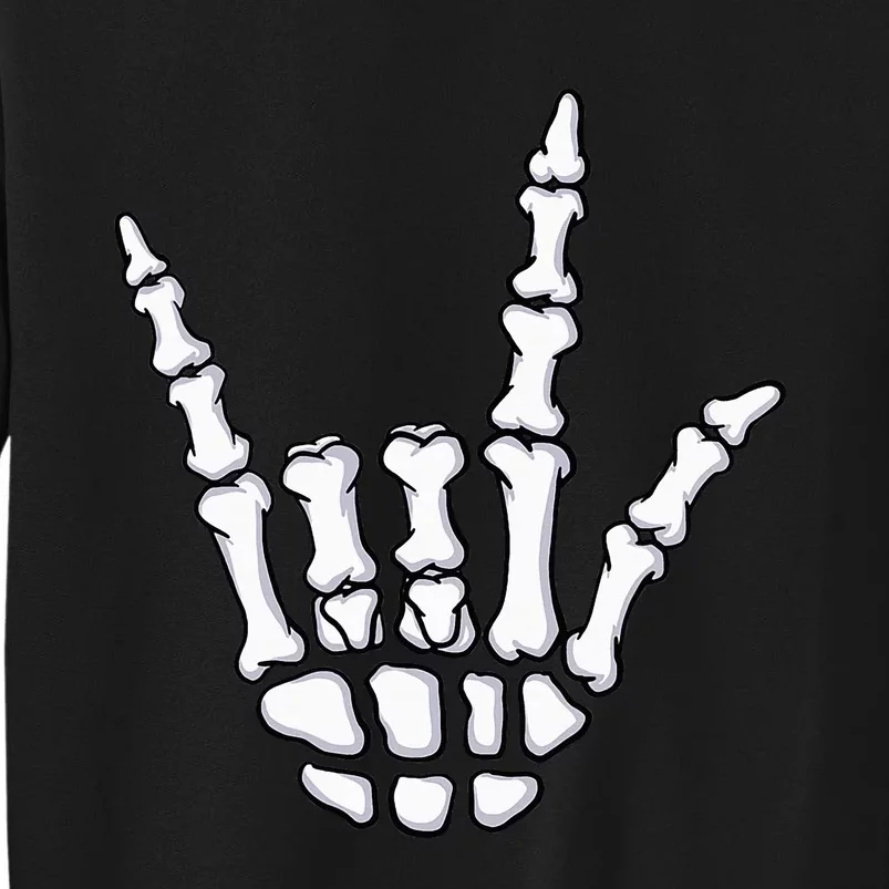 I Love You Sign Language Skeleton Hand ASL Halloween Sweatshirt