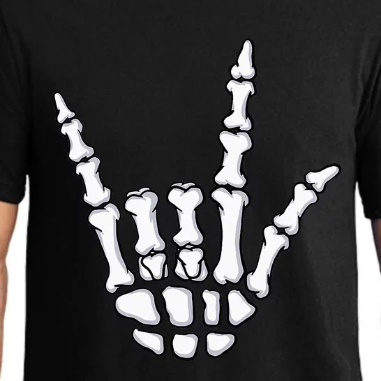 I Love You Sign Language Skeleton Hand ASL Halloween Pajama Set