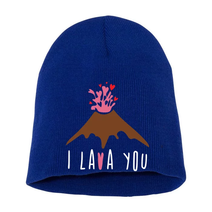 I Lava You Gift Volcanologist Geologist Valentines Day Gift Funny Gift Short Acrylic Beanie