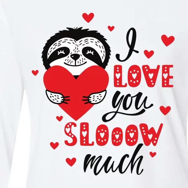 I Love You So Much Cute Sloth Valentines Day Gift Womens Cotton Relaxed Long Sleeve T-Shirt