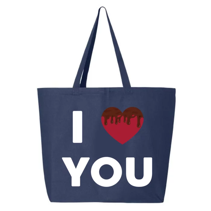 I Love You Heart Shape Covered With Chocolate Valentines Gift 25L Jumbo Tote