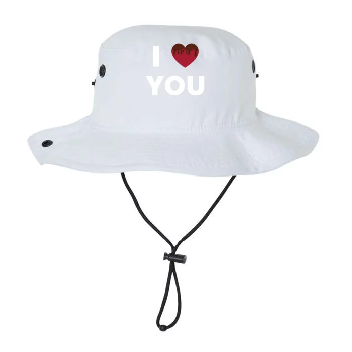 I Love You Heart Shape Covered With Chocolate Valentines Gift Legacy Cool Fit Booney Bucket Hat